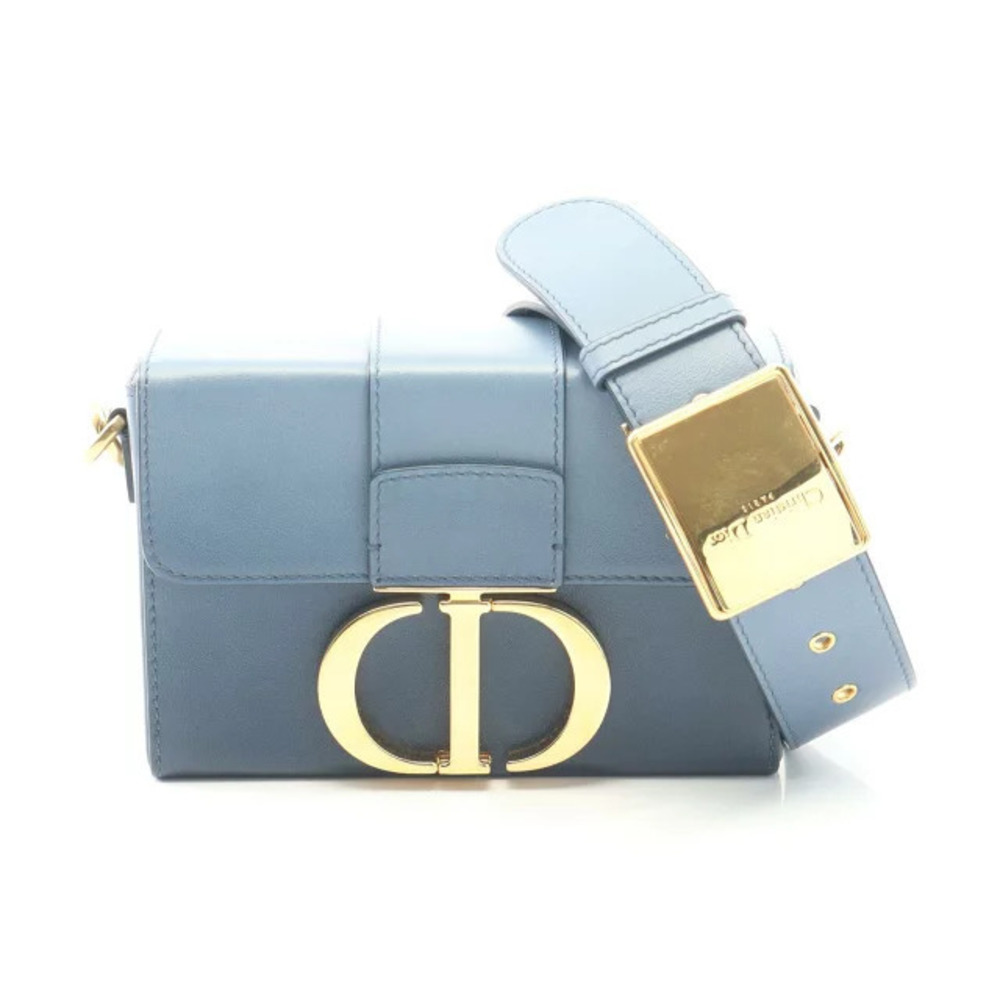 Christian Dior Montaigne Gradient Shoulder Bag Leather Blue
